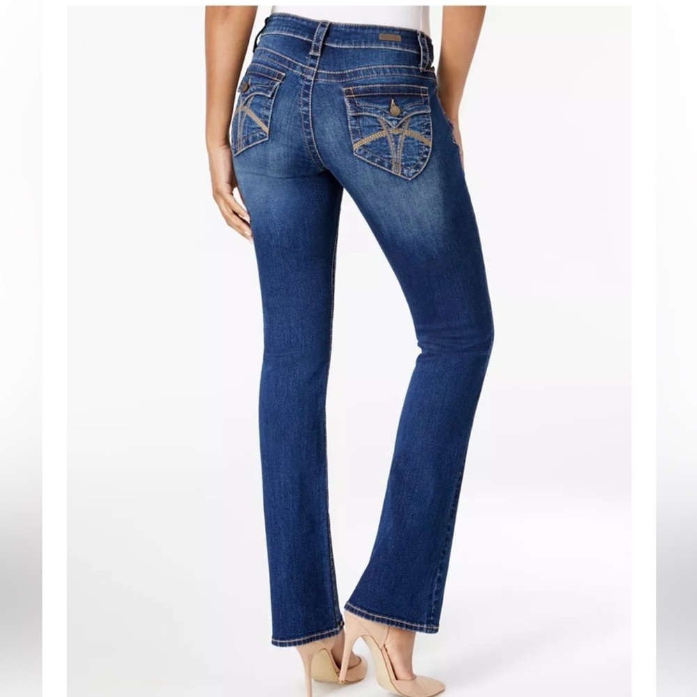 Kut from the Kloth Natalie Medium Wash Boot Cut Jean Size 12 Embroidered Pockets